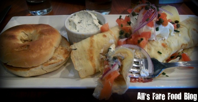 Smoked salmon crepe at Blue's Egg