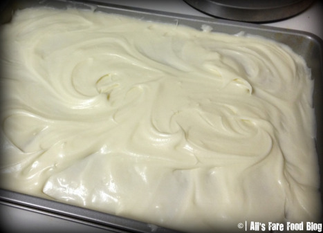 Frost the pumpkin cream cheese bars