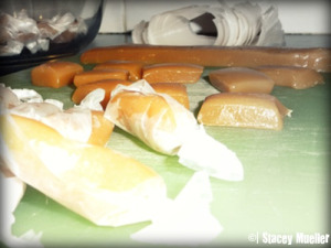Homemade caramels by Stacey Mueller