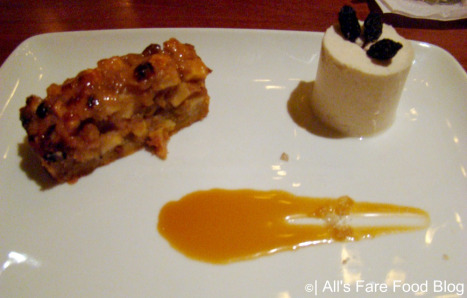 Winter panna cotta and apple tart