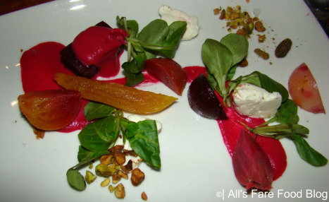 Le Cellier Beet appetizer