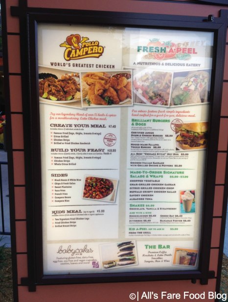 Menu at Pollo Campero and Fresh-A-Peel
