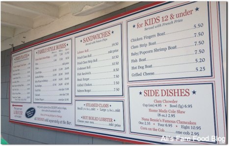 Menu at Woodman's of Essex