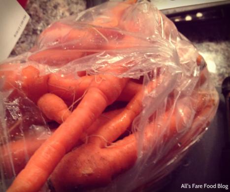 Fresh garden carrots