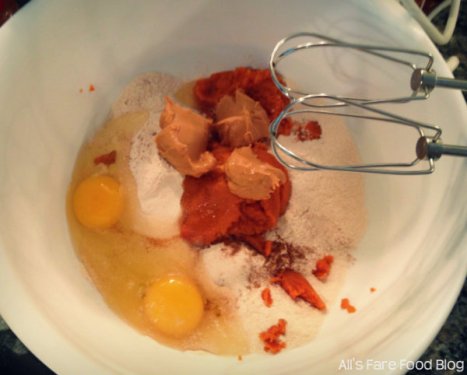 Mixing all the ingredients together